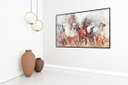Ver imagem 1 de Quadro em Canvas Cavalos em Disparada 100x150 Borda Infinita