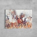 Ver imagem 3 de Quadro em Canvas Cavalos em Disparada 80x120 Borda Infinita