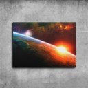 Ver imagem 2 de Quadro em Canvas Sunset Espacial 60x90 Borda Infinita