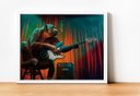 Ver imagem 2 de Quadro em Canvas Guitarrista Estiloso 40x60 Borda Infinita