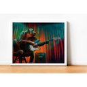 Ver imagem 2 de Quadro em Canvas Guitarrista Estiloso 80x120 Borda Infinita