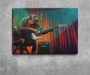 Ver imagem 3 de Quadro em Canvas Guitarrista Estiloso 80x120 Borda Infinita