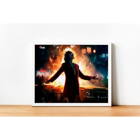 Quadro em Canvas  The Joker  80x120 Borda Infinita