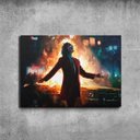 Ver imagem 2 de Quadro em Canvas The Joker 80x120 Borda Infinita