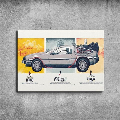 Quadro em Canvas  De Volta para o Futuro  80x120 Borda Infinita