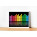 Ver imagem 3 de Quadro em Canvas Sound Equalizer 60x90 Borda Infinita