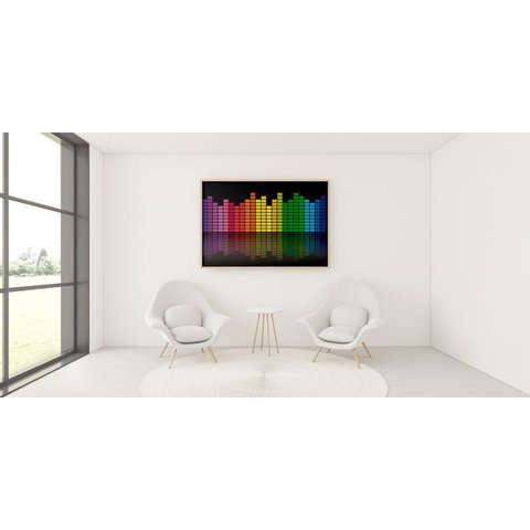 Quadro em Canvas  Sound Equalizer  60x90 Borda Infinita