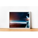 Ver imagem 4 de Quadro em Canvas Astronauta de Mármore 80x120 Borda Infinita