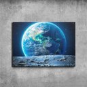 Ver imagem 4 de Quadro em Canvas A Terra vista da Lua 40x60 Borda Infinita