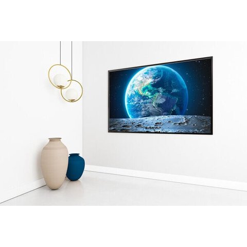 Quadro em Canvas  A Terra vista da Lua  100x150 Borda Infinita