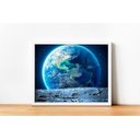 Ver imagem 3 de Quadro em Canvas A Terra vista da Lua 100x150 Borda Infinita