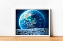 Ver imagem 3 de Quadro em Canvas A Terra vista da Lua 100x150 Borda Infinita