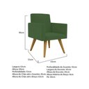 Ver imagem 3 de Poltrona Decorativa Nina Cadeira Escritório Recepção Verde