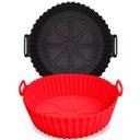 Ver imagem 1 de Kit 2 Forma Silicone Reutilizável Antiaderente Air Fryer