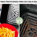 Ver imagem 7 de Kit 2 Forma Silicone Reutilizável Antiaderente Air Fryer
