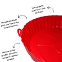 Ver imagem 5 de Kit 2 Forma Silicone Reutilizável Antiaderente Air Fryer