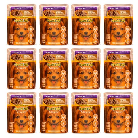 Ração Úmida Special Dog Sachê Frango para Cães Adultos 100gr Caixa C/ 12 Un.