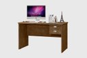 Ver imagem 2 de Mesa / Escrivaninha TAUR Para Computador 1.20m 2 Gavetas sendo um Com Chave e Puxadores Cromados Cor