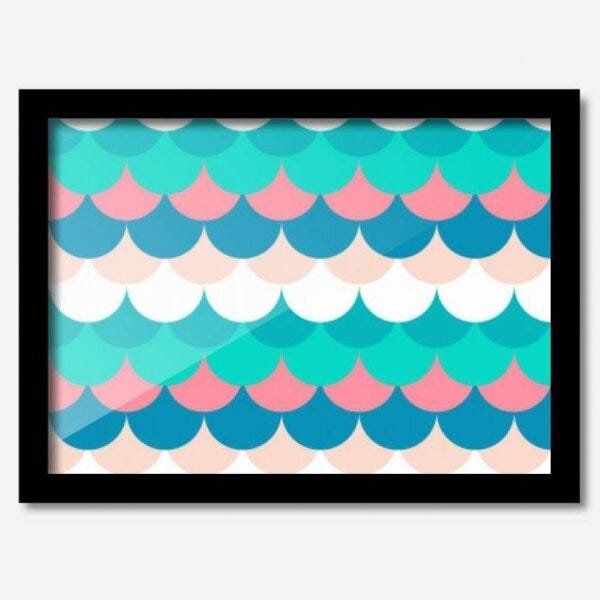 Quadro Decorativo Escama de Sereia 45 x 33 cm Los Quadros - 1