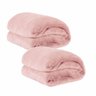 Cobertor Casal Manta Microfibra Rosa - 2