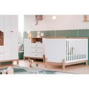 Ver imagem 1 de Quarto Infantil Completo Ternura 2 Peças (1 Cômoda + 1 Berço) Qi92 Branco/jequitiba - Henn