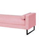 Ver imagem 2 de Recamier Berlim Base Metal 1,20m Corino Rosa Bebe - Clique Decorações