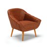 Poltrona Decorativa Sala Giovana Corano Nozes Castanho - D'rossi - 4