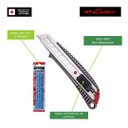 Ver imagem 2 de Kit Estilete Japonês L-500GRPBLISTER c/6 Lâminas Bl-150P , L-500 L500GRP Nt Cutter