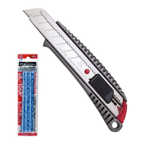 Kit Estilete Japonês L-500GRPBLISTER c/6 Lâminas Bl-150P , L-500 L500GRP Nt Cutter