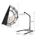 Ver imagem 2 de Cadeira Balanço Ninho Suspenso com Suporte e Almofada Impermeável