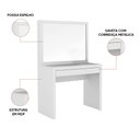 Ver imagem 4 de Penteadeira Camarim com Espelho 90cm 1 Gaveta Gisele Branco T02-D'Rossi