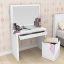 Ver imagem 1 de Penteadeira Camarim com Espelho 90cm 1 Gaveta Gisele Branco T02-D'Rossi