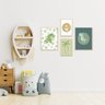Kit 4 Quadros para Quarto Infantil Menino Dinossauro Verde - 3