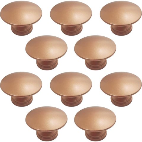 Kit 10 Puxadores 200 Tucson Ponto Cobre para Móveis Armários e Gavetas