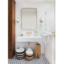 Ver imagem 4 de Espelho Retangular com Moldura Metal Decorativo Sala Hall Parede 70x50 Cm