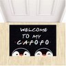 Tapete Capacho Divertido Welcome To My Cafofo Pinguins Lgbt.:preto - 1