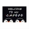 Tapete Capacho Divertido Welcome To My Cafofo Pinguins Lgbt.:preto - 2
