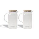 Ver imagem 1 de KIT JARRAS DE VIDRO COM TAMPA DE BAMBU 1,2L OIKOS - 2 PEÇAS