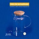 Ver imagem 4 de KIT JARRAS DE VIDRO COM TAMPA DE BAMBU 1,2L OIKOS - 2 PEÇAS
