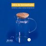 KIT JARRAS DE VIDRO COM TAMPA DE BAMBU 1,2L OIKOS - 2 PEÇAS - 4