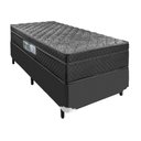 Ver imagem 1 de Cama Box Solteiro + Colchão Portobel De Mola Arezzo Black Light