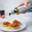 Ver imagem 3 de Porta Azeite Galheteiro 300ml Vidro e Inox Dosador Cozinha Anti Vazamento Bico Fino