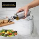 Ver imagem 2 de Porta Azeite Galheteiro 300ml Vidro e Inox Dosador Cozinha Anti Vazamento Bico Fino