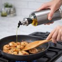Ver imagem 4 de Porta Azeite Galheteiro 300ml Vidro e Inox Dosador Cozinha Anti Vazamento Bico Fino