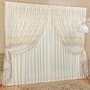 Ver imagem 1 de Cortina Italiana para Quarto Palha Varão Simples 3 Metros - Bordados Ricardo 3025