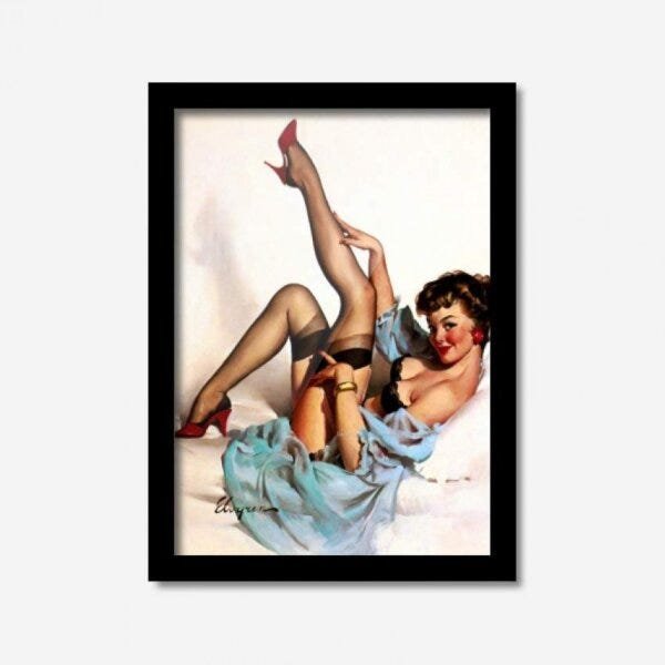 Quadro Decorativo Pinup Meia Calça Los Quadros - 1
