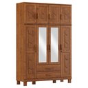 Ver imagem 4 de Guarda Roupa Bipartido 8 Portas 2 Gavetas com Espelho Linha Cobre 1275c Castanho Finestra