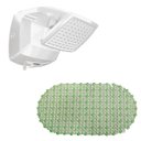 Ver imagem 1 de Kit Ducha Futura Eletrônica 127V 5500W+ Tapete para Box Verde