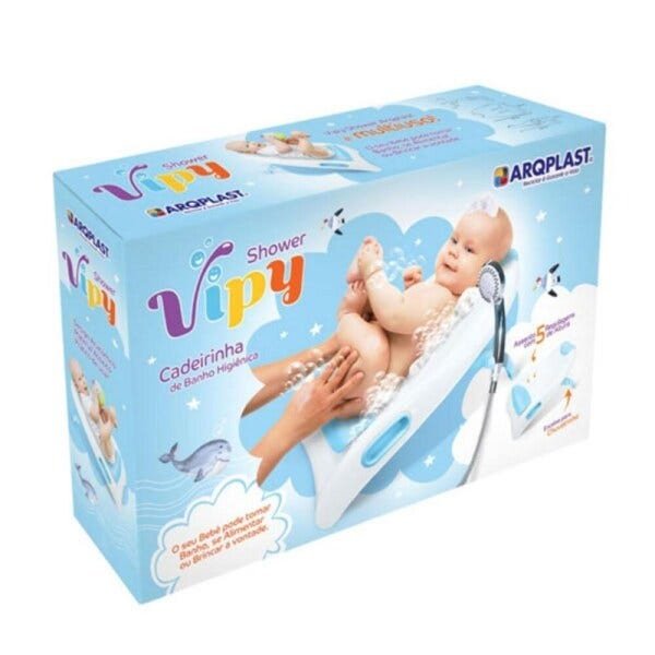 Cadeirinha de banho do bebe reclinael assento suporte infantil ajustavel multiuso com encaixe azul m - 5