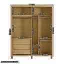 Ver imagem 3 de Guarda-Roupa Casal 2 Portas de Correr 188,5cm com 3 Gavetas Barcelona